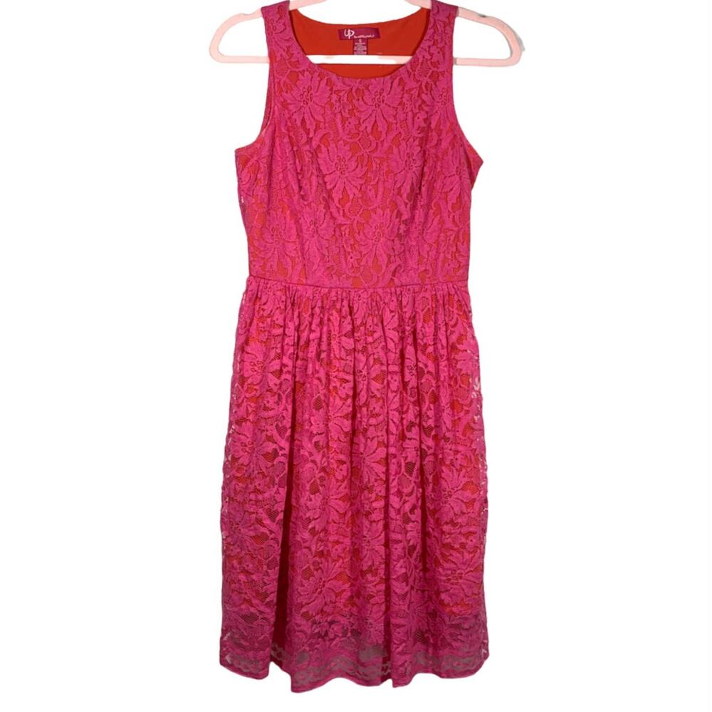 UP BY ULTRA PINK Lace Aline Sleeveless Mini Dress Small